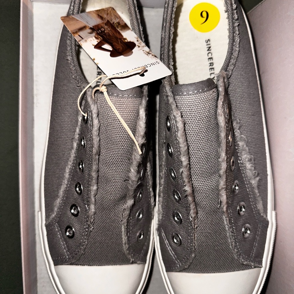 Sincerely Jules Gray Slip-On Sneakers